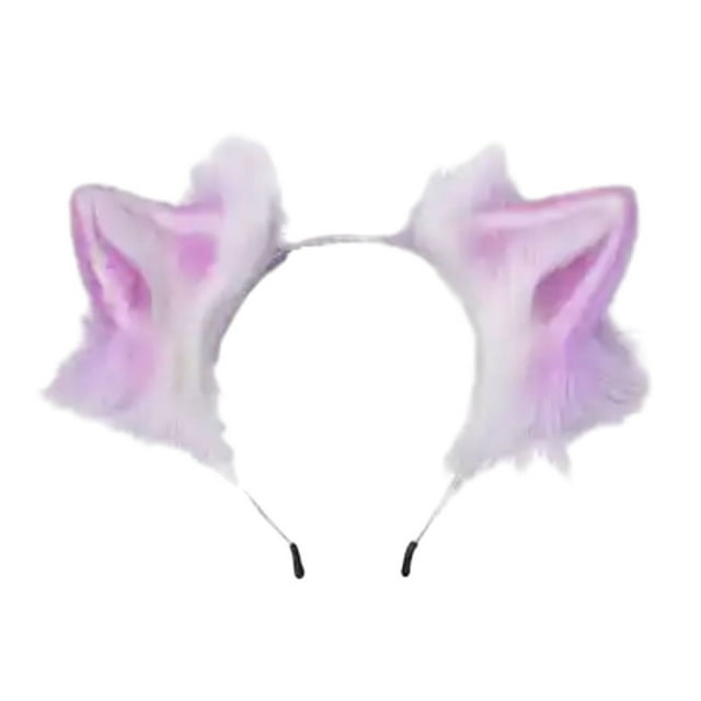 Enqiretly Wolf Ears Hair Hoop Stable Fixation Shapable Cosplay And Performances No Loose Thread Ears Headband purple 1Set
