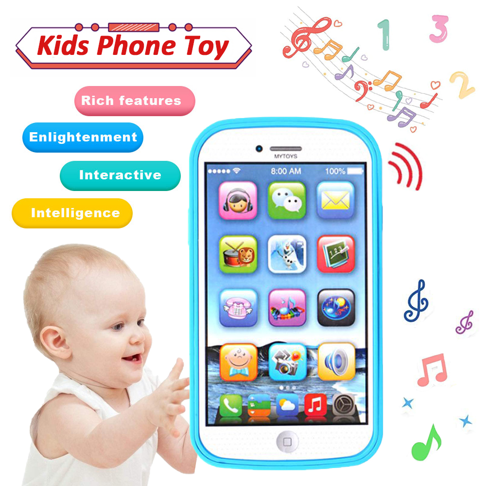 MAINYU Yphone Music Phone Toy Kids Children Baby Learning Toy Mobile Phone Study Educational Toys Sensory Toys Birthday Christmas Gift for Toddlers 1 2 3 4 Year Old Kids Boys and Girls Gifts