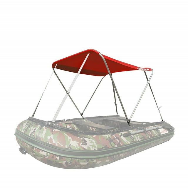 ALEKO Summer Canopy Tent for Inflatable Boats 12.5 ft long, Red