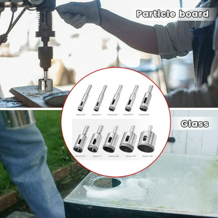 

Tiitstoy Diamond Drill Bits Tile Glass Hole Opener Saw Cutter Tool Bits 6-32mm Silver