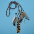 thumbnail image 4 of Paquete de 2 a 4 Diademas con Borlas Largas de Plumas de étnicas Behomian 2 piezas Yinane Diadema Boho Pavo Real, 4 of 8