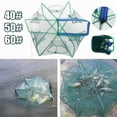 thumbnail image 1 of Flmtop 40/50/60cm Nylon 6 Trous Plein Automatique Crevette Crabe Filet de Pêche, 1 of 8