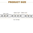 thumbnail image 2 of Uxcell 16.4 Feet Aluminum Twist Oval Link Chain, 8.8x6x1.66mm, 3:1(S:L), Silver, 2 of 6