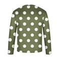 thumbnail image 4 of Bovxnpu Long Sleeve Shirts for Men Pullover Tee, Men's Long Sleeve Crew Neck Polka Print Trendy Casual Casual Comfy Tops, 4 of 5