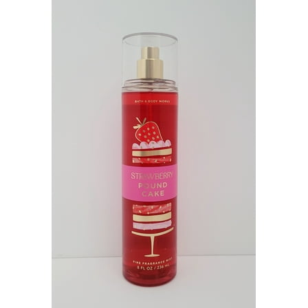Bath and Body Works Strawberry Pound Cake Fine Fragrance Body Mist 8 oz