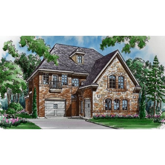 015-1157: Luxury Narrow lot 3 Bed, 4 Bath Luxury Home Plan, 3441 Sq Ft: Full Blueprints with License to Build by Home Plan Marketplace - Lesuto
