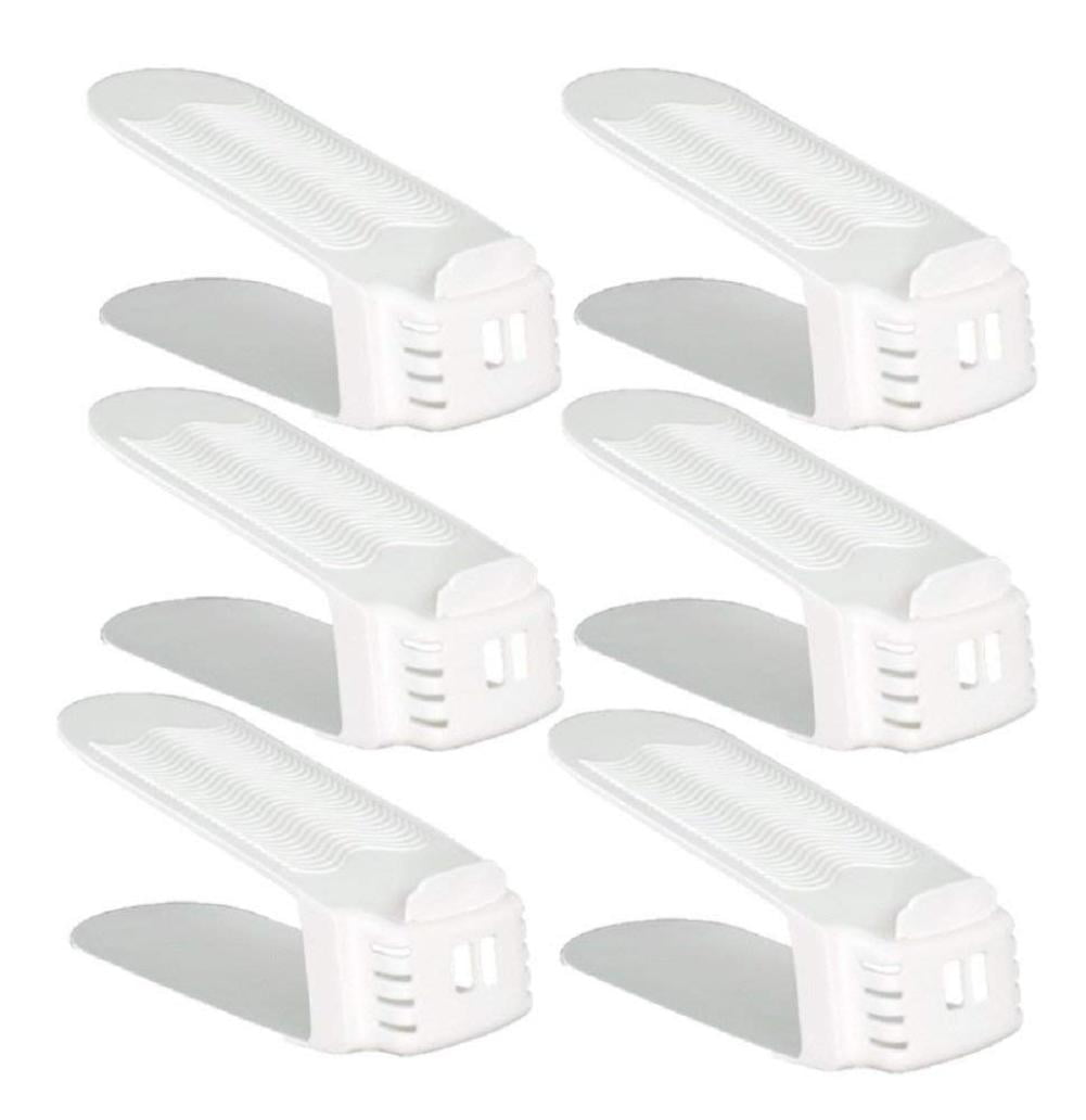 Shoe Slotz Storage Units in Ivory Set of 6 As Seen on TV 