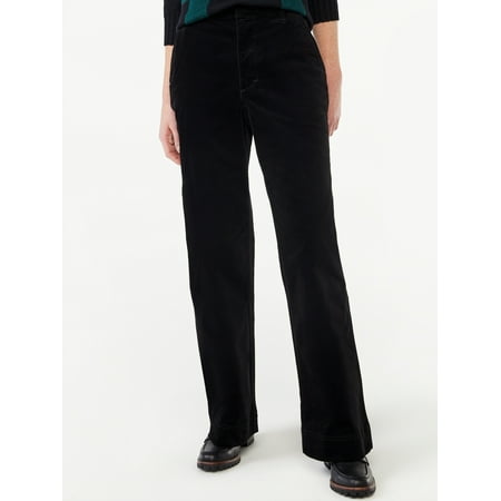 Free Assembly Women's Wide Straight Leg Utility Trousers