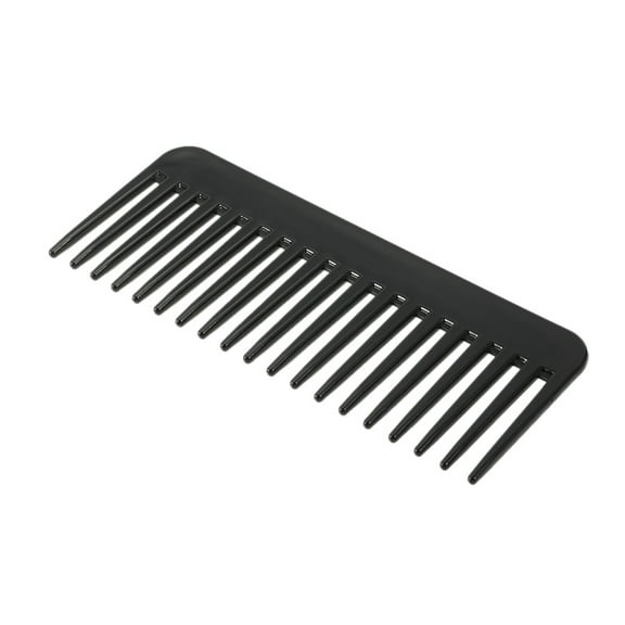 Large Wide Tooth Comb Detangling Hairbrush Heat-resistant Anti-static Scalp Massage ABS Hairdressing Comb Black