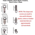 thumbnail image 2 of 1 Box 12 Pack Metal Bag Chain Buckle 6 Styles Alloy Purse Suspension Clasp Handbag Side Clip Buckles Detachable D Ring Buckle Chain Link Connector Backpack Hardware for DIY Leather Craft Making, 2 of 6