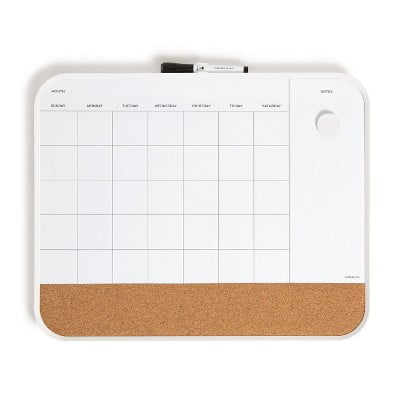 U Brands 16"x20" Mod Frame 3-in-1 Planner Board - White