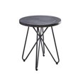 thumbnail image 2 of Steve Silver Derek Black Metal Base Round End Table, 2 of 5