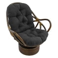 thumbnail image 1 of Blazing Needles 48-inch by 24-inch Solid Micro Suede Swivel Rocker Cushion - Black, 1 of 2