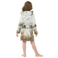 thumbnail image 7 of FORMRS Niños Bathrobe Unisex Hooded Robe Soft Plush Pajamas Sleepwear, Size 2-3T, Halloween Pumpkin Field, 7 of 7