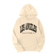 thumbnail image 3 of Los Angeles Hoodie and Sweatpants Set for Women Fall Winter Hooded Sweatshirt and Jogger 2 Piece Set Women's Tracksuit, 3 of 5