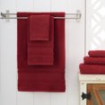 thumbnail image 4 of Qute Home Spa & Hotel Towels Luxury 6 Piece Solid Print Cotton Bath Towel Set, Burgundy Red, 4 of 8