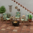 thumbnail image 2 of Jordan Manufacturing 44" x 22" Paso Turquoise Multicolor Ikat Rectangular Outdoor Chair Cushion with Ties, 2 of 9