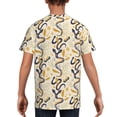 thumbnail image 5 of Wukai Snake And Floral Youth Unisex Short Sleeve T-Shirt for Boys, Girls, Teens, and Kids-Small, 5 of 7