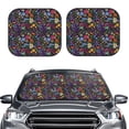 thumbnail image 2 of Haiem Flowers And Birds Car Windshield Sun Shade (2 Pieces) Foldable Windshield Sun Shade Car Accessories for Truck SUV Pickup-Large, 2 of 7