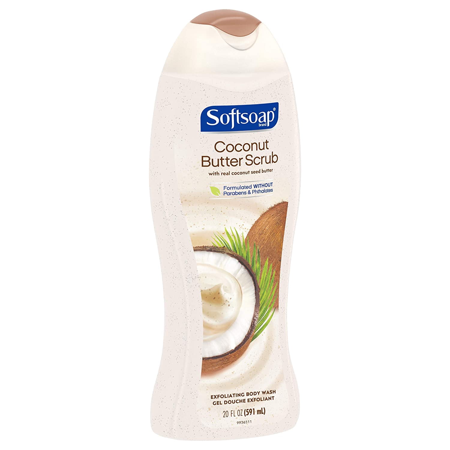 Softsoap Exfoliating Body Wash Scrub, Coconut Butter - 20 Fluid Ounce (4 Pack)