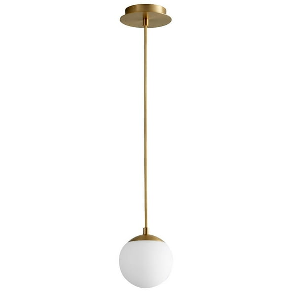 6 Inch 120V 5.1W 1 Led Pendant-Aged Brass Finish Oxygen Lighting 3-670-40