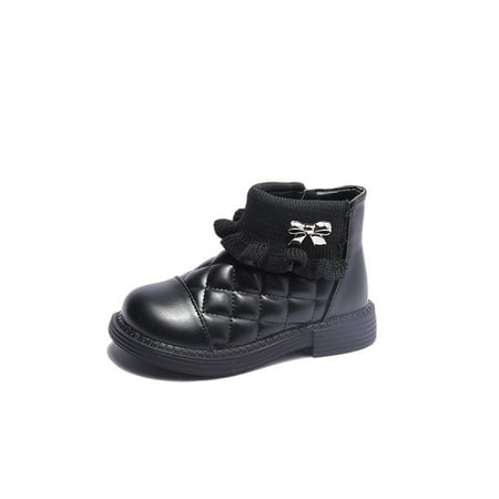 

Boys Girls Winter Warm Martin Boots Anti-Skid Anti-Collision Wear-Resistant Plush Thickened Boots Cotton Shoes