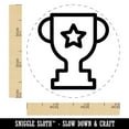 thumbnail image 2 of Trophy Award Outline with Star Self-Inking Rubber Stamp Ink Stamper - Orange Ink - Small 3/4 Inch, 2 of 7