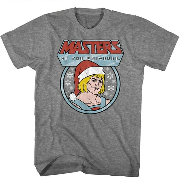 Masters of the Universe Christmas He-Man Graphite Heather Adult T-Shirt