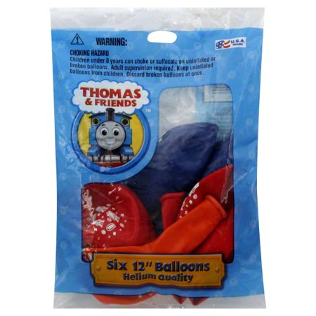 12" THOMAS THE TRAIN and Friends Latex Assortment Balloon Party Supplies Decorations Balloon - Pack of 6