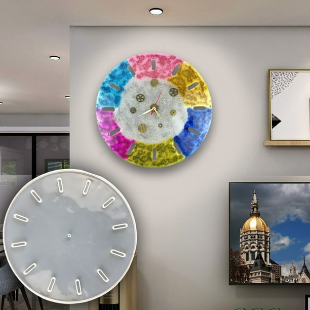 Reloj de silicona, Reloj grande de resina Reloj redondo cuadrado