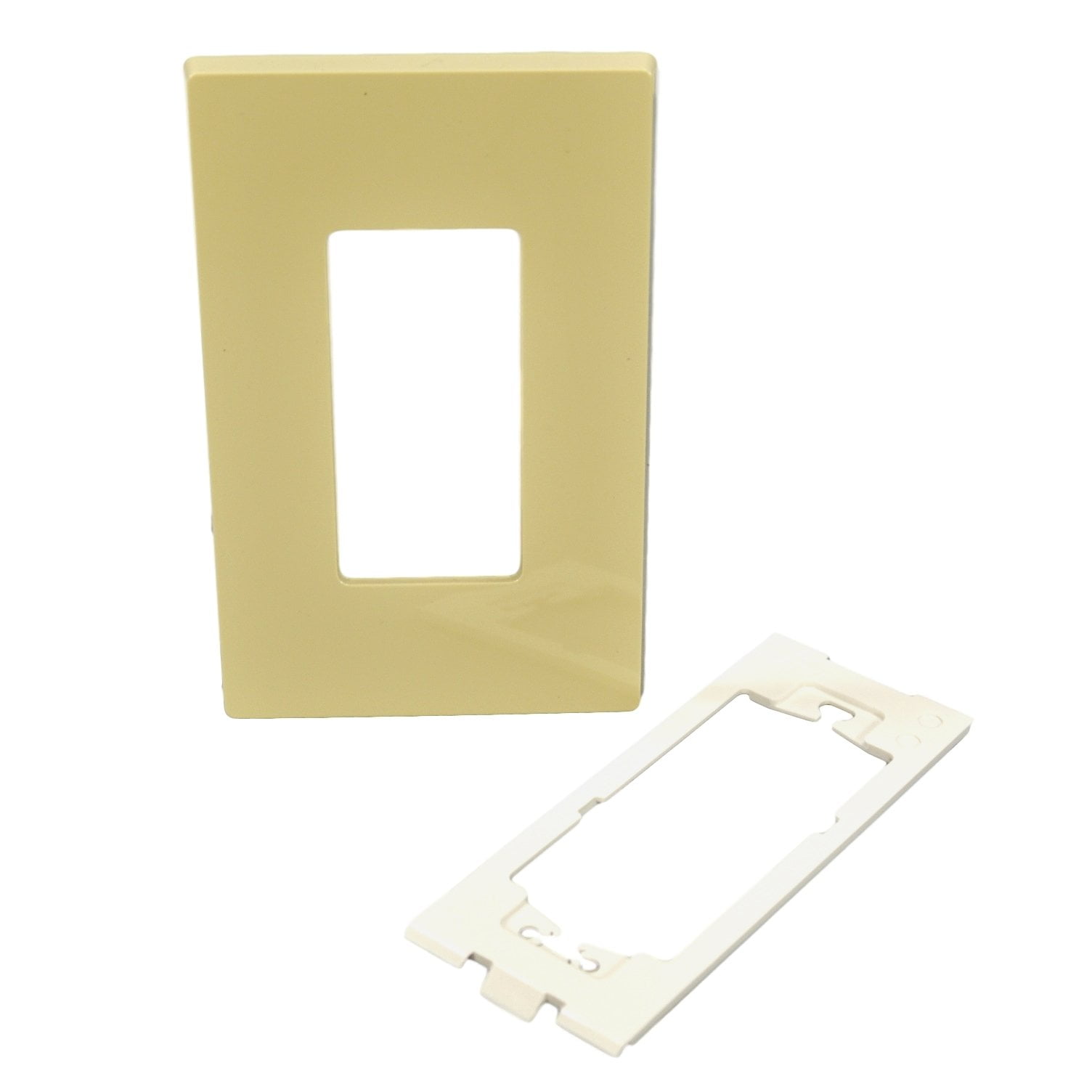 Leviton SJ26SI Ivory Screwless SnapOn Polycarbonate Single Gang