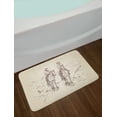 thumbnail image 2 of Western Horse Bath Mat, Hand Drawn Cowboys on Horseback Riding in a Desert Trail Sketch, Plush Bathroom Decor Mat with Non Slip Backing, 29.5" X 17.5", Eggshell and Warm Taupe, by Ambesonne, 2 of 2