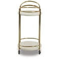 thumbnail image 3 of Signature Design by Ashley Casual Tarica Bar Cart  Cream/Gold Finish, 3 of 5