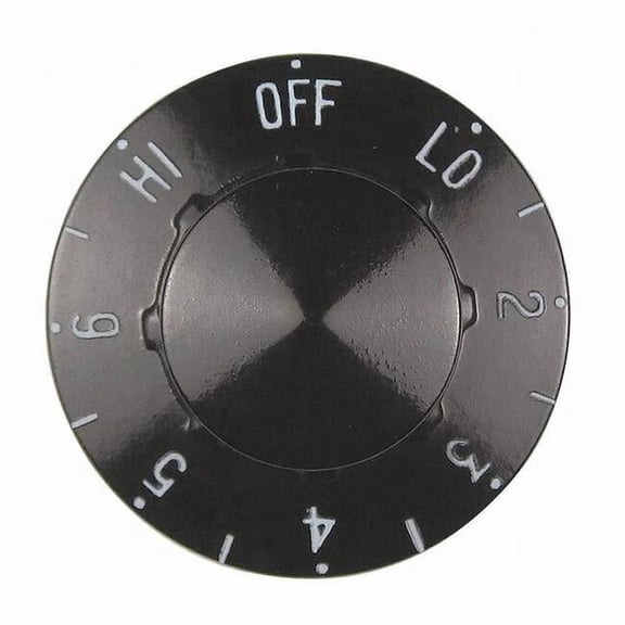 Robertshaw Temperature Dial, Single Piece, Black 40-355