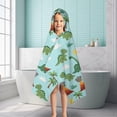 thumbnail image 6 of LightBlue Dinosaurs Volcanoes Pattern Hooded Bath Towel，50"x30" for Ages 3 To 12 Kids, Quick Dry Lightweight Soft Microfiber Hood Beach Towel Cover Up for Kids, 6 of 7