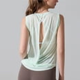 thumbnail image 5 of Open Back Workout Tops for Women Lightweight Backless Sleeveless Tank Top Yoga Athletic Gym Base Tee Shirt (M, Green), 5 of 7