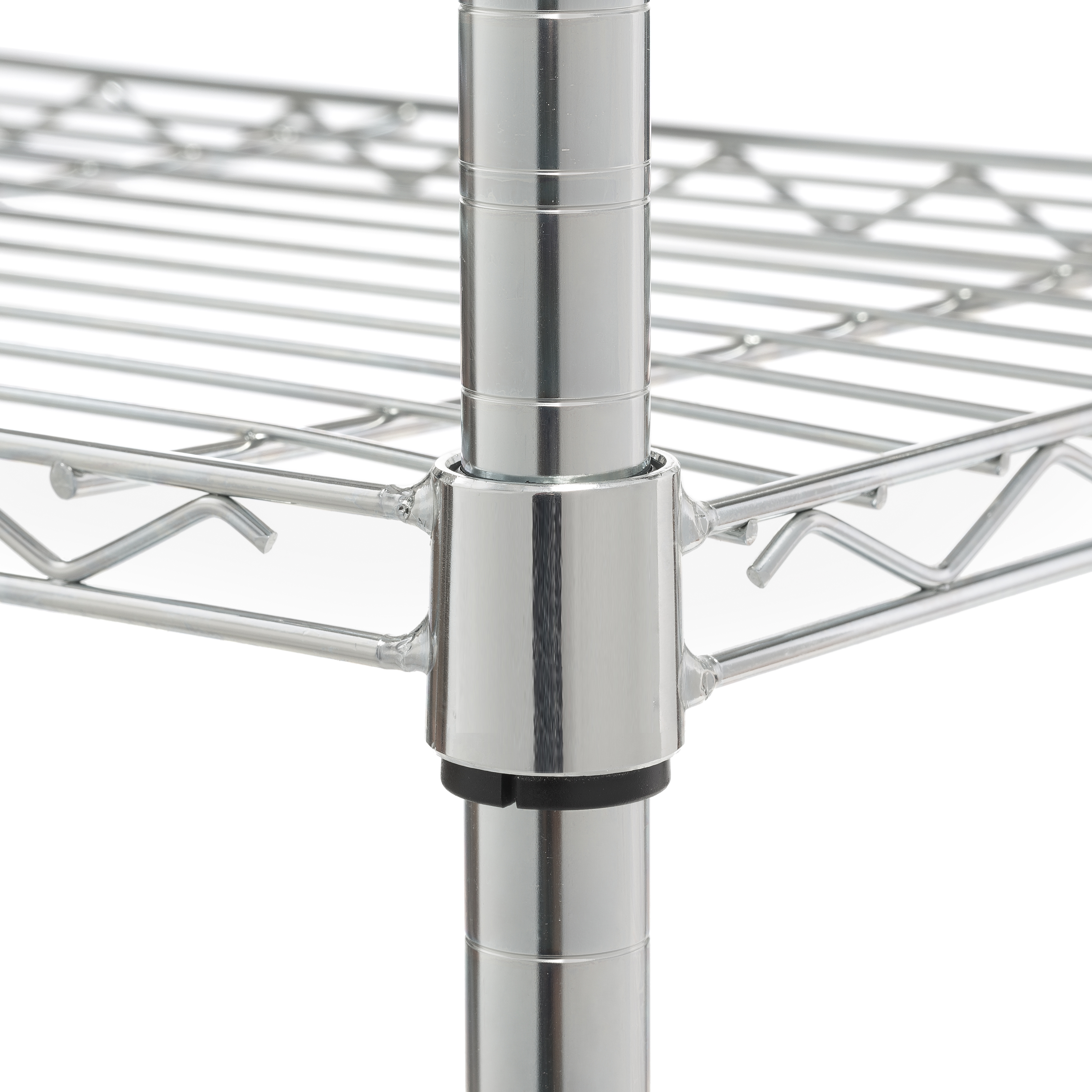 Hyper Tough 4 Shelf Steel Wire Shelving Tower with Caster 16"Dx16"Wx57.4"H, Chrome - image 4 of 6