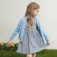 thumbnail image 5 of SYNPOS 1-7T Baby Girls Cotton Cardigan Long Sleeve Kid Button Sweater Girl Cardigans Uniform Sweater, 5 of 15