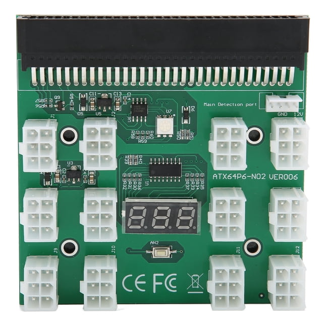 Módulo de placa de conexiones de alto rendimiento y seguridad, compatible con PCB, 1600 W, 12 V, 6 pines