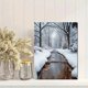 thumbnail image 2 of Qisvanset Framed Canvas Wall Art 12x16 Inch Snowy Forest River Winter Rustic Nature Decor, 2 of 5
