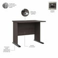 thumbnail image 3 of Studio A 83W Large Corner Desk with Drawers in Storm Gray - Engineered Wood, 3 of 10