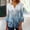 Light Blue, variant on Drovellove Women's V Neck 3/4 Length Sleeve Blouse, Printed Casual Tunic Top for Home or Office