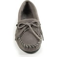 thumbnail image 2 of Minnetonka Women’s Suede Kilty Moccasins, Hard-Sole Shoes, 11, Grey, 2 of 6