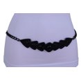 thumbnail image 3 of Women Belt Black Metal Chain Hip High Waist Arrowhead Charm XS S M, 3 of 11