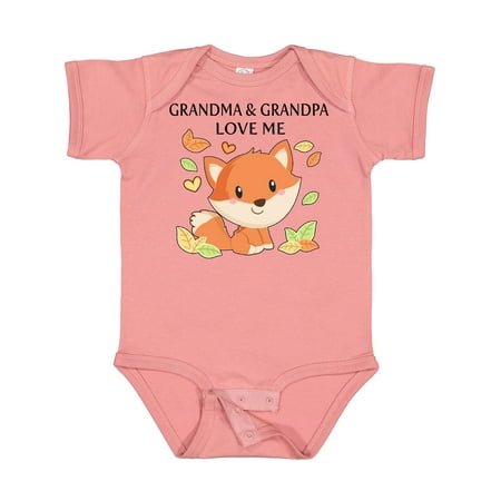 

Inktastic Grandma and Grandpa Love Me- Little Fox Gift Baby Boy or Baby Girl Bodysuit