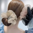 thumbnail image 2 of Yarn Hair Scrunchies 4pcs Large Ponytail Ties For Women/Girls Hair Accessories (6.3in), 2 of 5