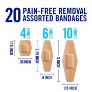 Nexcare Duo Bandages, Assorted Sizes, 20 Count