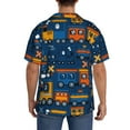 thumbnail image 5 of Balery Funny Steam Train Men's Casual Button Down Shirt Short Sleeve Textured Summer Cuban Beach Shirts-3X-Large, 5 of 7