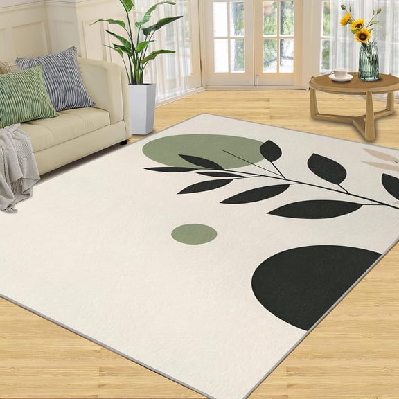 Medieval Nordic Area Rug, Boho Washable Rug, Non Slip Low Pile Carpet for Living Room Bedroom Home Decor 2x3ft