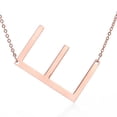 thumbnail image 2 of Guardurnaity Collar con colgante de cadena con letras de oro rosa de acero inoxidable a la moda, regalo de joyería Ropa, zapatos y accesorios Miscelánea oro rosa letra e, 2 of 6
